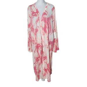 New York Laundry Pink Open Cardigan Duster NWT Size 3X Pink Tie-Dyed Cardigan